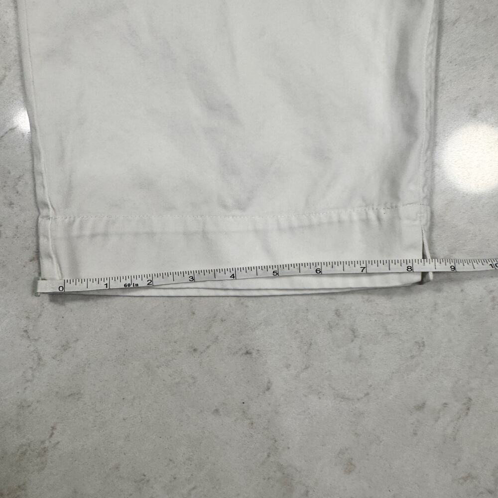 Lauren Ralph Lauren Petite Wide Leg Cropped Cotton Chino Pants Culottes 2P White - Picture 9 of 14